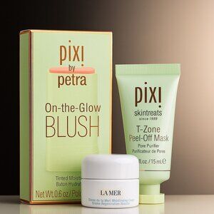 Pixi Bundle- all 3 items- Blush, T-Zone Peel Off Mask and La Mer Moisture cream